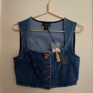 House of Harlow Denim Vest/Corset (NWT)